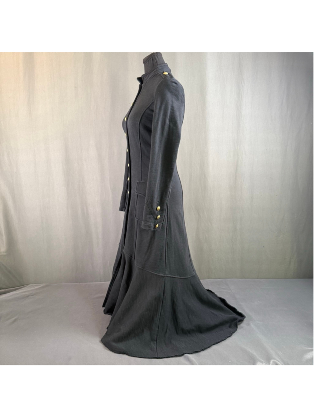 Ralph Lauren Denim & Supply Military Maxi Coat Dress Women M Gold Button Gothic - Picture 3 of 14